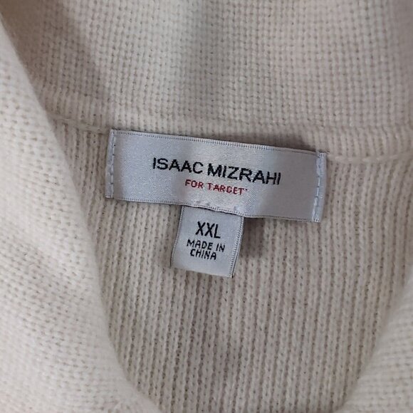 Isaac Mizrahi Target Wool Rabbit Hair Collared Cream Button Sweater Cardigan XXL - Picture 3 of 13